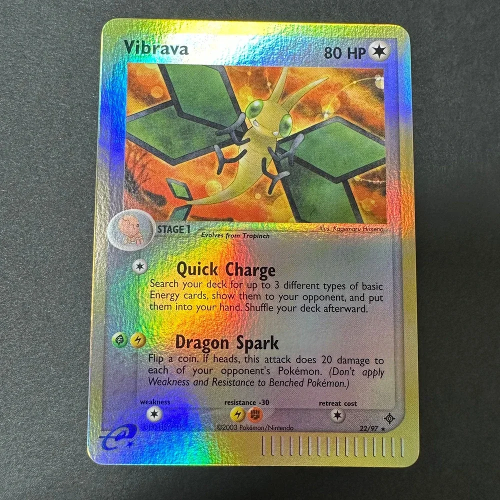 Pokemon Vibrava 22/97 EX Dragon Reverse Holofoil Rare NM/LP